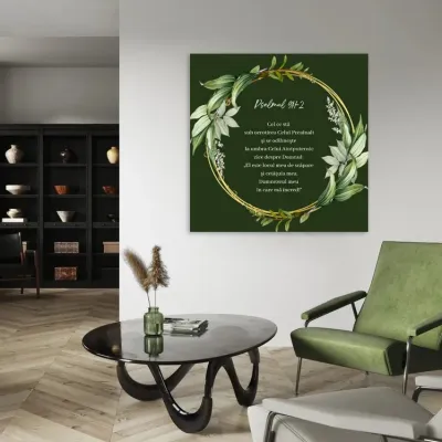 Tablou Canvas Versete biblice - "El este locul meu" — miniatura 2