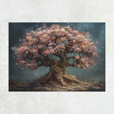 Tablou canvas Taina ciresului înflorit — miniatura 1