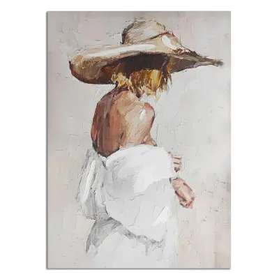 Tablou canvas femeie misterioasa cu palarie