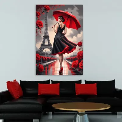 Tablou canvas Umbrela rosie — miniatura 4