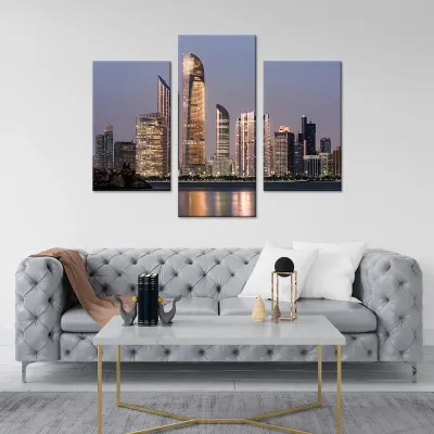 Tablou cu 3 piese Abu Dhabi - 2 buc 30x50cm, 1 buc 30x70cm — miniatura 2