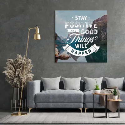 Tablou canvas Stay Positive — miniatura 3