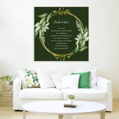 Tablou Canvas Versete biblice - "El este locul meu" — miniatura 3