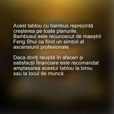 Tablou feng shui padure de bambus Zen — miniatura 2