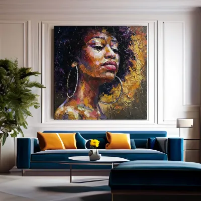 Tablou canvas femeie africana Abeni — miniatura 2