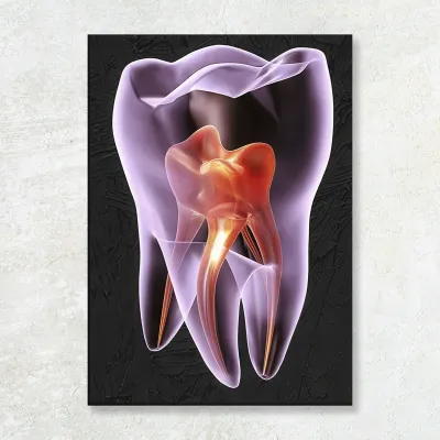 Tablou canvas Stomatologie Purple Tooth