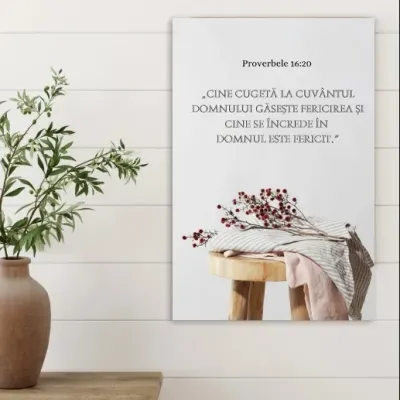 Tablou Canvas Versete biblice - Proverbele16:20 — miniatura 3