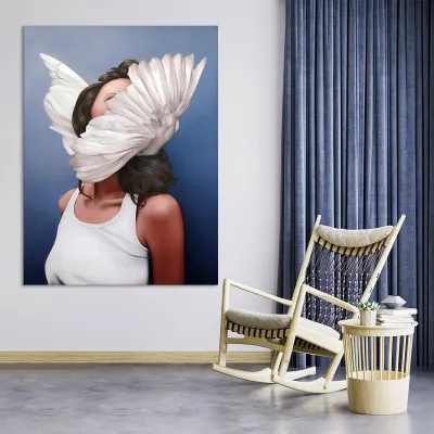 Tablou canvas decorativ fata cu aripi — miniatura 3
