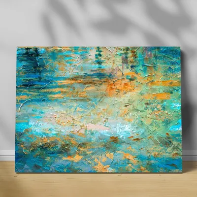 Tablou canvas blue green orange