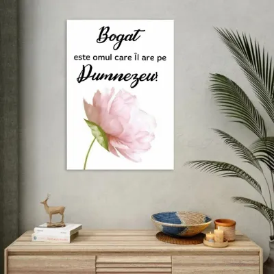 Tablou Canvas Versete biblice - Bogat este omul care il are pe Dumnezeu! — miniatura 4