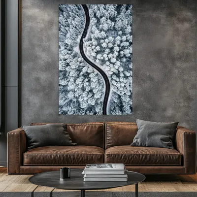 Tablou Canvas de Crăciun – Amprenta iernii