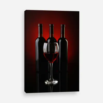 Tablou canvas sticle vin rosu — miniatura 1