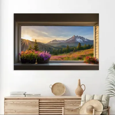 Tablou canvas Rasarit peste Munti — miniatura 3