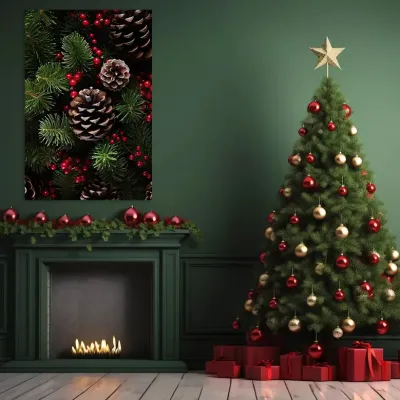 Tablou Canvas de Crăciun – Aurora Crăciunului — miniatura 2