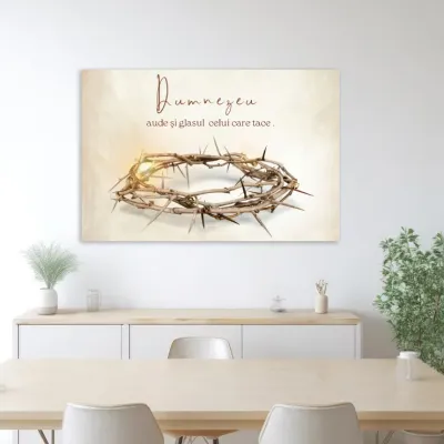 Tablou Canvas Versete biblice - Dumnezeu aude si glasul celu care tace — miniatura 4