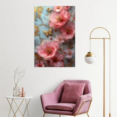 Tablou Canvas Dansul Petalelor Roz — miniatura 2