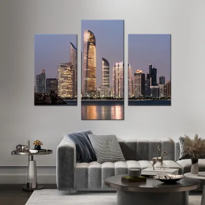 Tablou cu 3 piese Abu Dhabi - 2 buc 30x50cm, 1 buc 30x70cm — miniatura 3