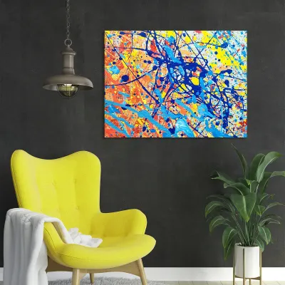 Tablou canvas abstract multicolor — miniatura 3