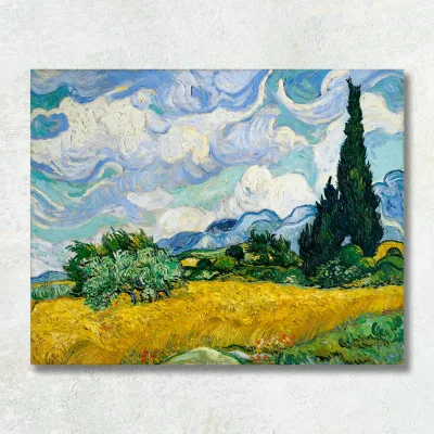 Tablou Wheat Field With Cypresses, Vincent Van Gogh — miniatura 1