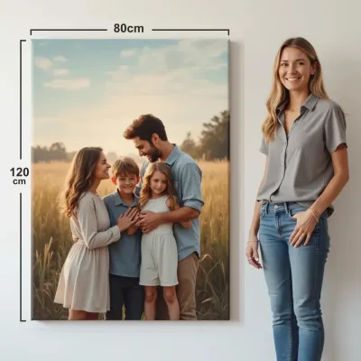 Tablou Mare personalizat vertical cu poza ta XL 120x80cm