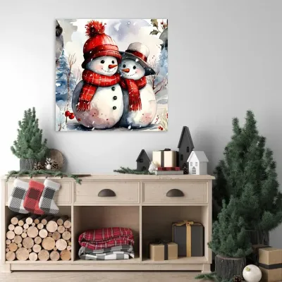Tablou Canvas de Crăciun -Prietenii de iarnă — miniatura 2
