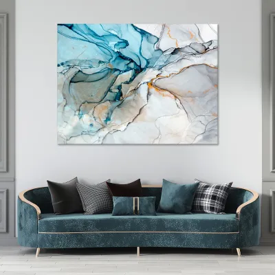 Tablou canvas gray and blue — miniatura 2