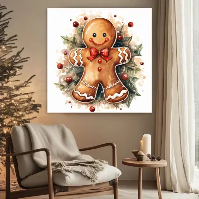 Tablou Canvas de Crăciun - Zâmbet dulce de sărbători