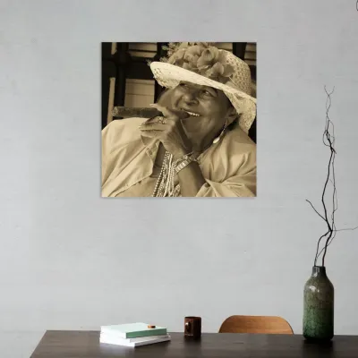 Tablou canvas Femeie cubaneza cu trabuc II — miniatura 3