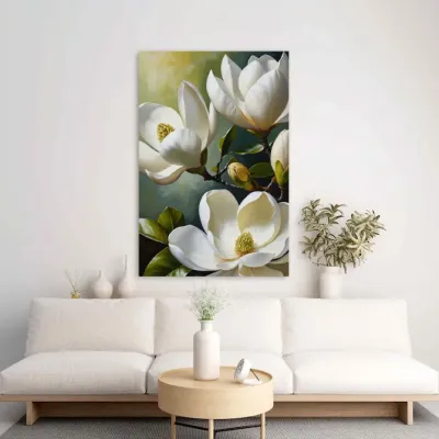 Tablou canvas Vis cu flori albe — miniatura 2