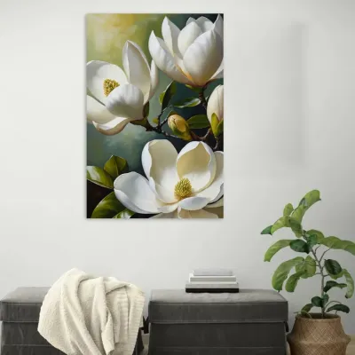 Tablou canvas Vis cu flori albe — miniatura 4