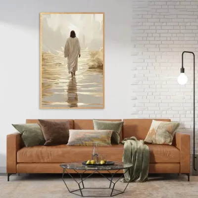 Tablou canvas Drumul Celest, placat manual cu foita aurie, aduce eleganta si rafinament in orice decor — miniatura 4
