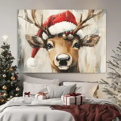 Tablou Canvas de Crăciun - Renul magic — miniatura 2