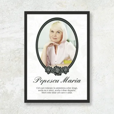 Tablou canvas memorial "În Memoria Ta"