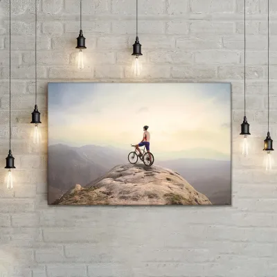 Tablou canvas biciclistul — miniatura 3