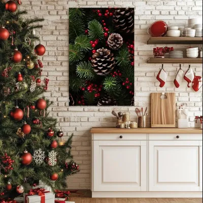 Tablou Canvas de Crăciun – Aurora Crăciunului — miniatura 3
