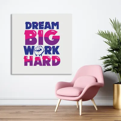 Tablou canvas Work Hard — miniatura 3