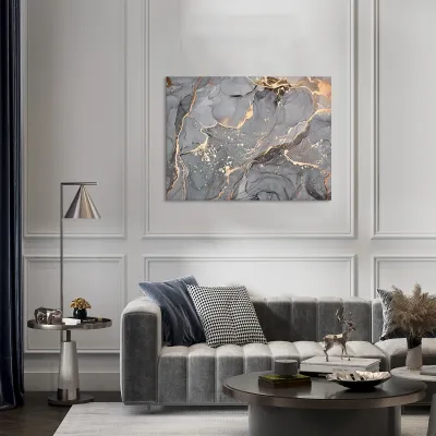 Tablou canvas gray and gold — miniatura 3