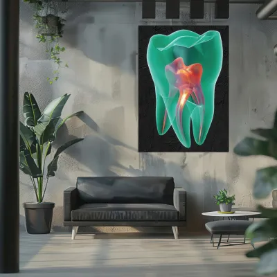 Tablou canvas Stomatologie Green Tooth — miniatura 3