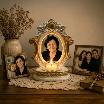 Candelă personalizată cu poza ta (în memoria celor dragi) Lumina Veșnică — miniatura 3