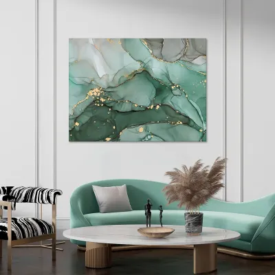 Tablou canvas shades turquoise — miniatura 3