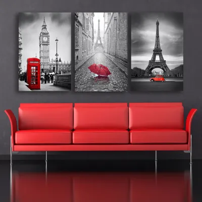 Set 3 piese tablouri canvas pe panza Travel — miniatura 2