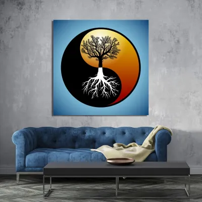Tablou Arborele Vietii Ying Yang — miniatura 2