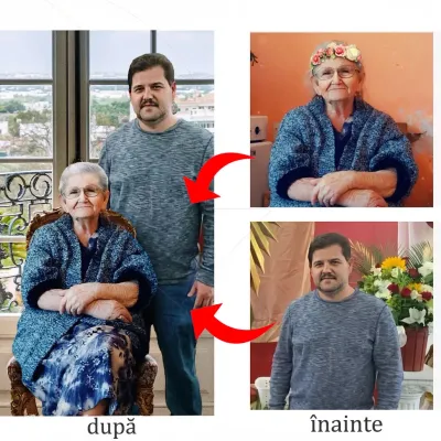 Tablou memorial, tablou de familie, cu persoana care nu mai este, cei mai buni prieteni, tablou aniversar, tablou cu bunici, cadou de aniversare — miniatura 3