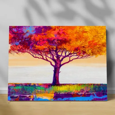 Tablou canvas multicolor tree