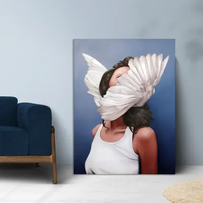 Tablou canvas decorativ fata cu aripi — miniatura 2