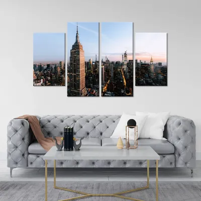 Tablou cu 4 piese New York - 2 buc 30x50cm, 2 buc 30x70cm — miniatura 2