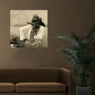 Tablou canvas Femeie cubaneza cu trabuc III — miniatura 3