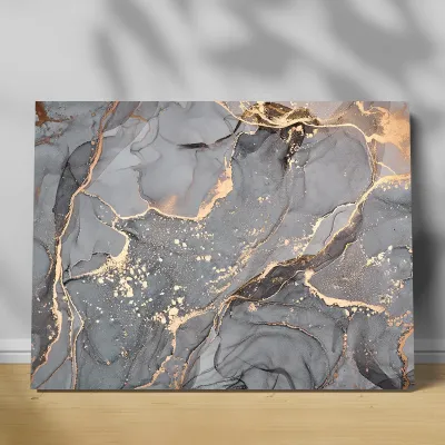 Tablou canvas gray and gold