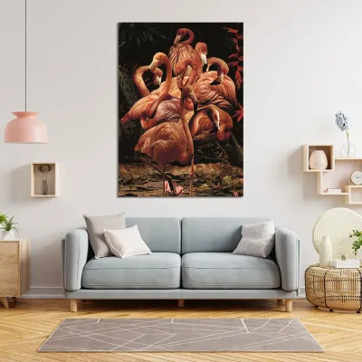 Tablou pe panza flamingo in ritm — miniatura 2