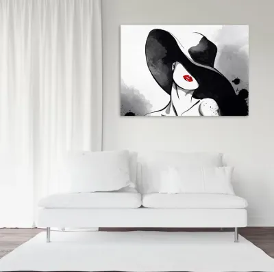 Tablou canvas Gânduri Sub Pălărie — miniatura 3